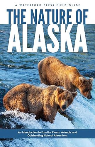 Book cover featuring two brown bears near a rushing river in Alaska.