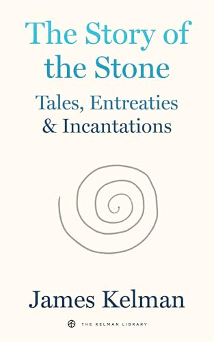 Book cover: "The Story of Stone" by James Kelman, with a spiral design.