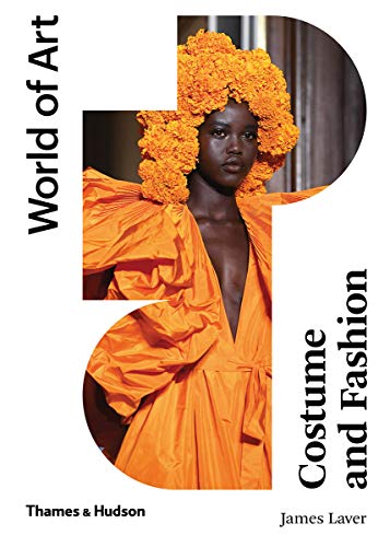 Book cover featuring a model in a vibrant orange, ruffled garment.