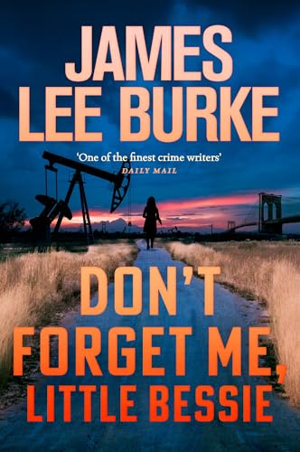 Book cover: woman on a road with oil pumps, sunset sky.