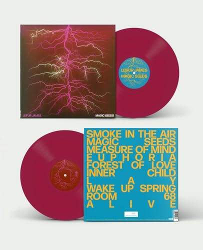 Leifur James Magic Seeds vinyl record with album covers and two ruby red discs.