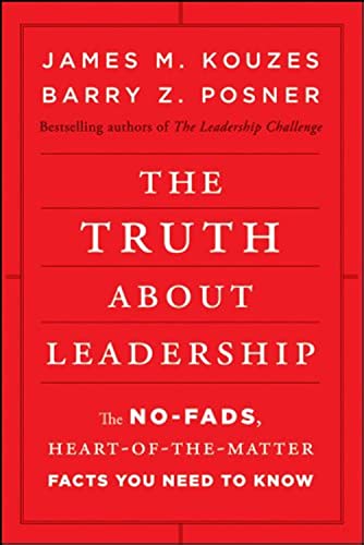 Red book cover with white text: "The Truth About Leadership: The No-fads".