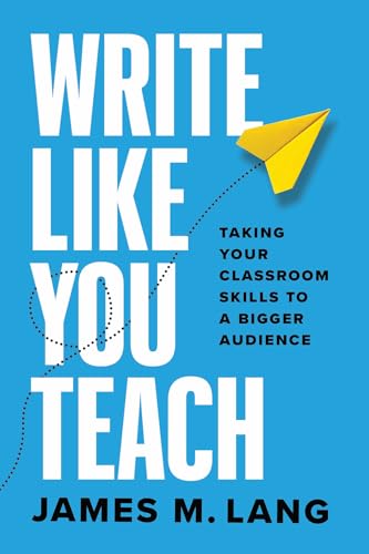 Book cover: "Write Like You Teach" with a yellow paper airplane.