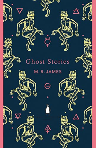 Book cover: "Ghost Stories" by M.R. James, with repeating figure design.