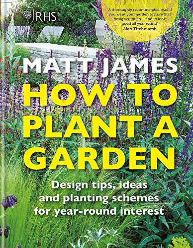 Book cover: “RHS How to Plant a Garden” with purple flowers.