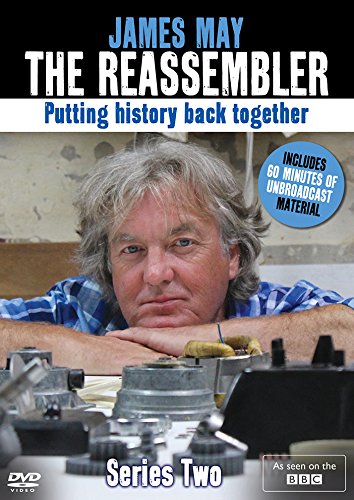 James May leaning over a table with disassembled mechanical parts on a DVD cover.