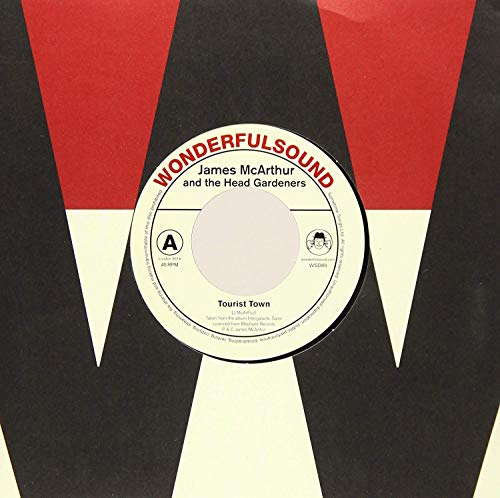 Vinyl record label for Tourist Town by James McArthur and the Head Gardeners.