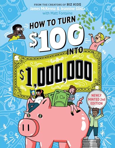 Book cover with illustrations of people, money, and a large pink piggy bank.