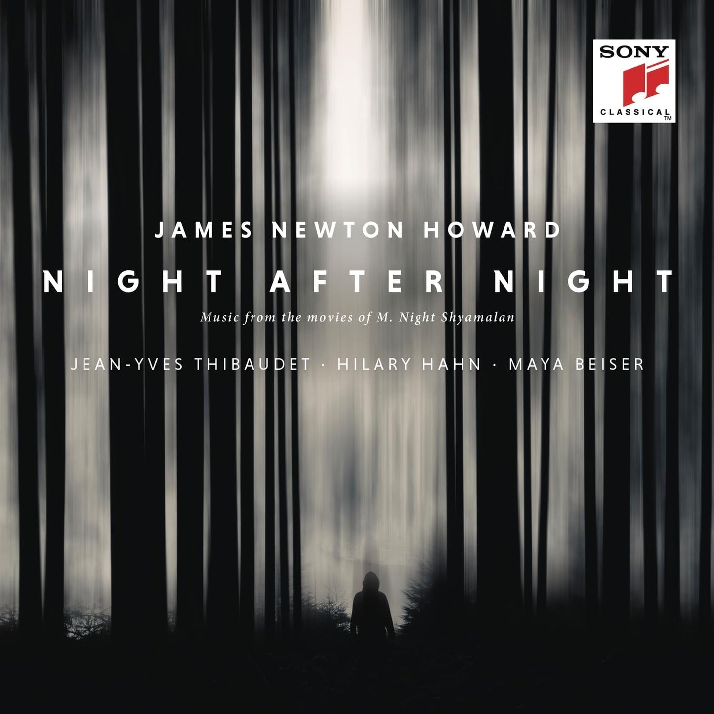 CD cover for "Night After Night" soundtrack, featuring a forest image.
