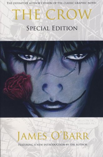 "The Crow: Special Edition" book cover featuring a pale-skinned man with a red rose.