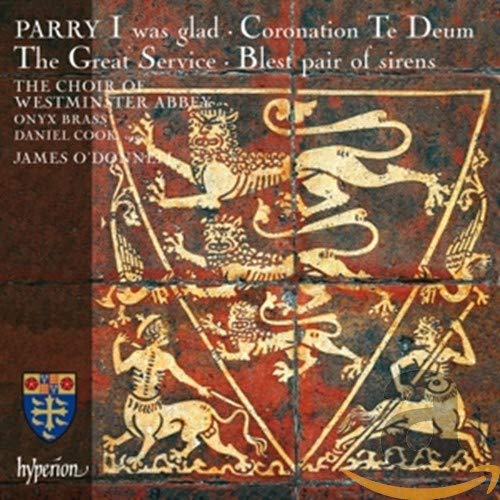 CD cover featuring heraldic imagery of lions and mythical creatures.