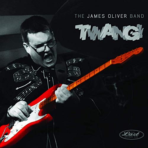 CD cover featuring a man playing a red electric guitar.