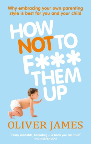 Book cover with bold text and a crawling baby on a blue background.