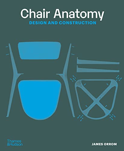 Book cover titled Chair Anatomy showing a disassembled chair diagram on a dark background.