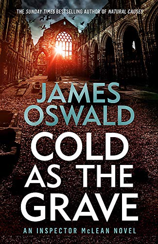 Book cover: Gothic architecture, fiery sunset, and large title text.
