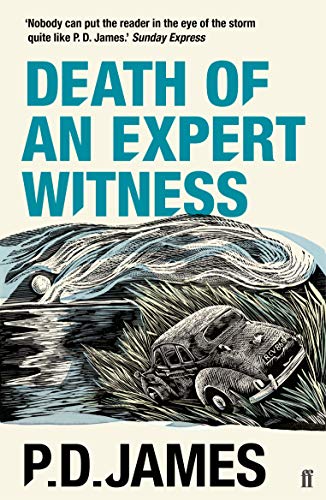 Book cover for Death of an Expert Witness featuring a car in tall grass.