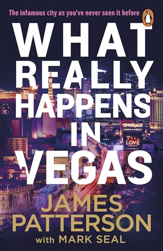 Book cover: “What Really Happens in Vegas” with a city skyline.