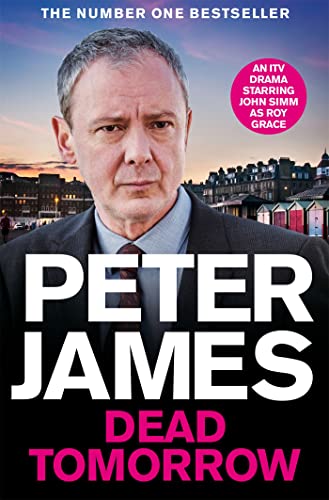 Book cover featuring author Peter James and actor John Simm’s portrait.