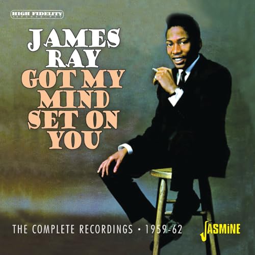 CD case with James Ray's image, music tracks listed, and product information on the back.