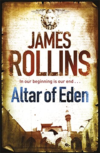 Book cover: "Altar of Eden" by James Rollins, featuring a mosque.