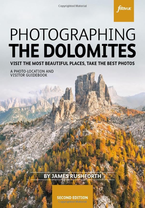 Book cover featuring a mountain landscape of the Dolomites.