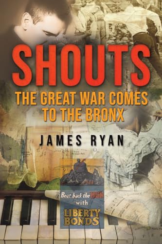 Book cover for “Shouts,” featuring vintage photos and bold red text.