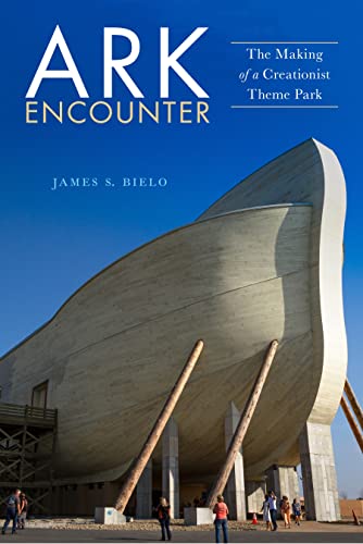 Book cover featuring a large, unfinished wooden Ark structure.