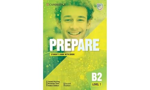 Prepare" Level 7 student book cover with a young man’s face.
