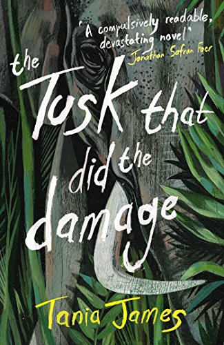 Book cover: elephant tusk and foliage with bold white and yellow text.