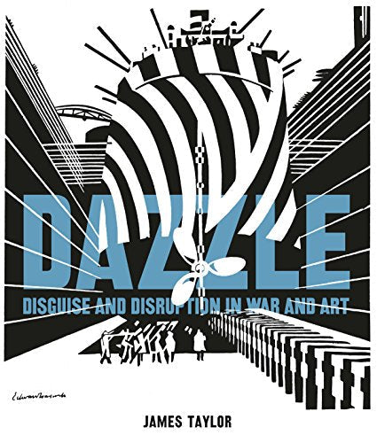Book cover: dazzle camouflage ship illustration with bold title text.