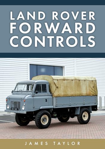 Book cover featuring a vintage blue Land Rover Forward Control vehicle.