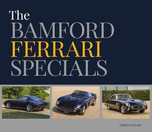 Book cover featuring three classic Ferrari cars in a gravel driveway.