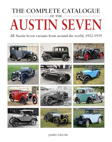 Book cover featuring a grid of vintage Austin Seven cars, 1922-1939.