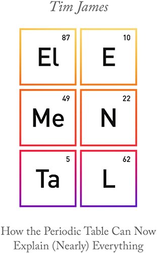 Book cover featuring periodic table elements spelling "Elemental.