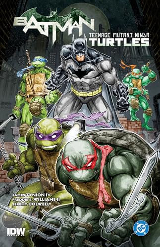 Batman and the Teenage Mutant Ninja Turtles team up on cover art.