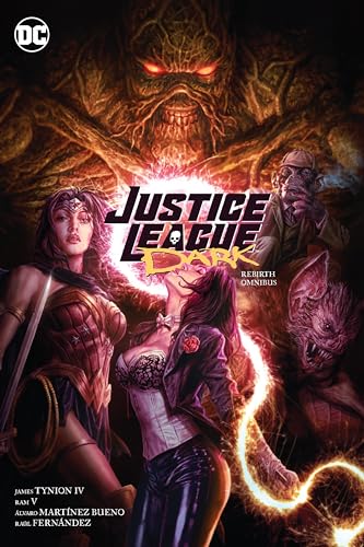 Comic book cover featuring Wonder Woman, Zatanna, and a monstrous figure.