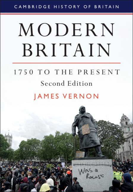 Book cover for Modern Britain, 1750 to the Present, featuring a protest at Churchill’s statue.