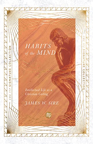 Book cover with a painting of a man in thought, titled "Habits of the Mind.