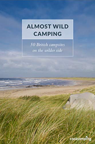 Book cover with a tent on a beach under a cloudy sky.