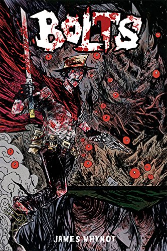 Comic book cover: a zombie cowboy wielding a sword, red and black tones.