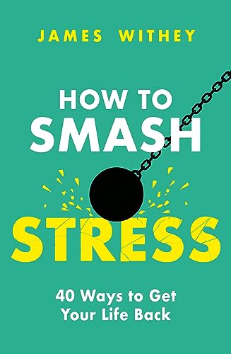 Book cover: "How to Smash Stress" with a wrecking ball image.