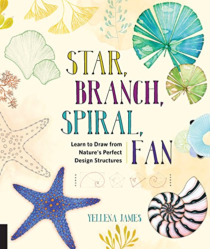 Book cover featuring watercolor illustrations of starfish, shells, and leaves on a cream background.