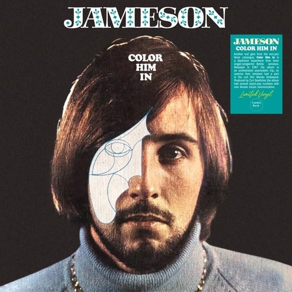 Vinyl album cover featuring a portrait of Jameson with blue line art.