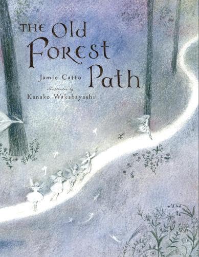 Book cover: winding path through a misty forest with fairy figures.
