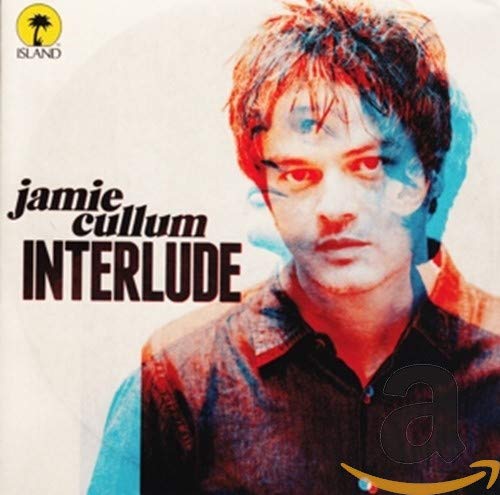 Jamie Cullum album cover, “Interlude,” featuring a portrait with color overlay.