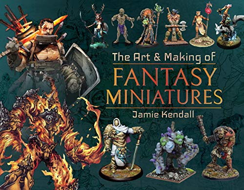 Book cover featuring painted fantasy miniatures and character art.