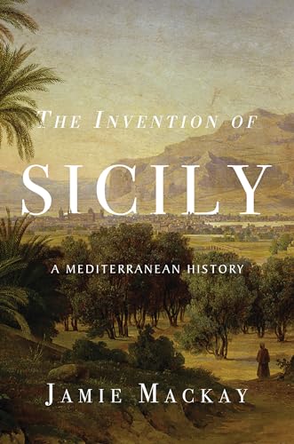 Book cover featuring a landscape painting of Sicily with palm trees and a figure.