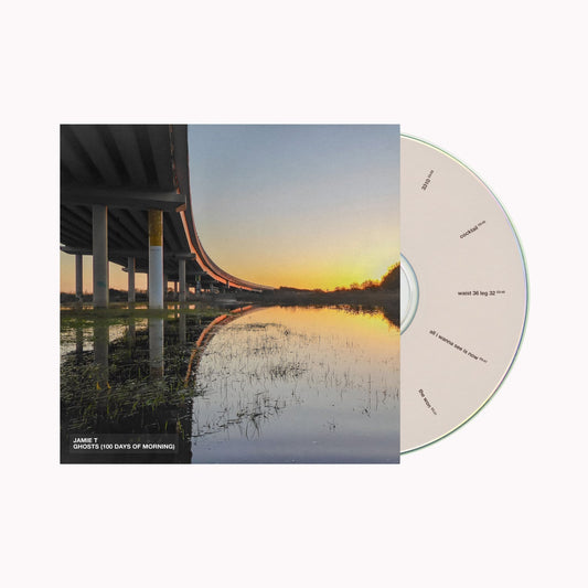 Jamie T “Ghosts” CD cover: a sunset view under a highway overpass.