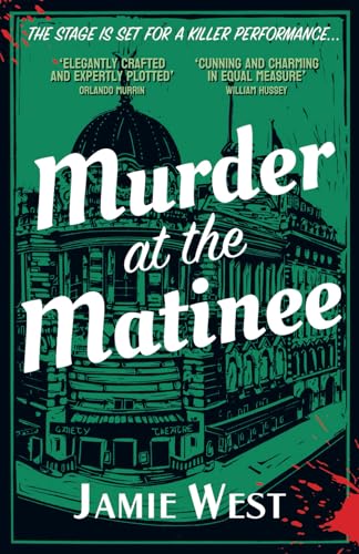 Book cover: “Murder at the Matinee” with a theatre illustration.