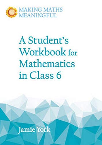 Blue cover of a Class 6 mathematics workbook by Jamie York.